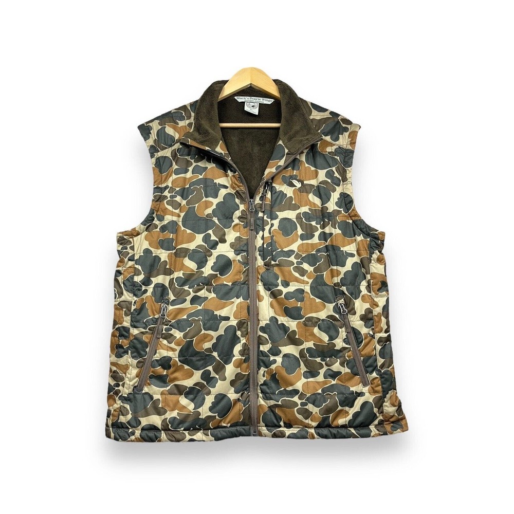 Mack's Prairie Wings Camo Command Primaloft Puffer Fleece Lined Vest Mens XL